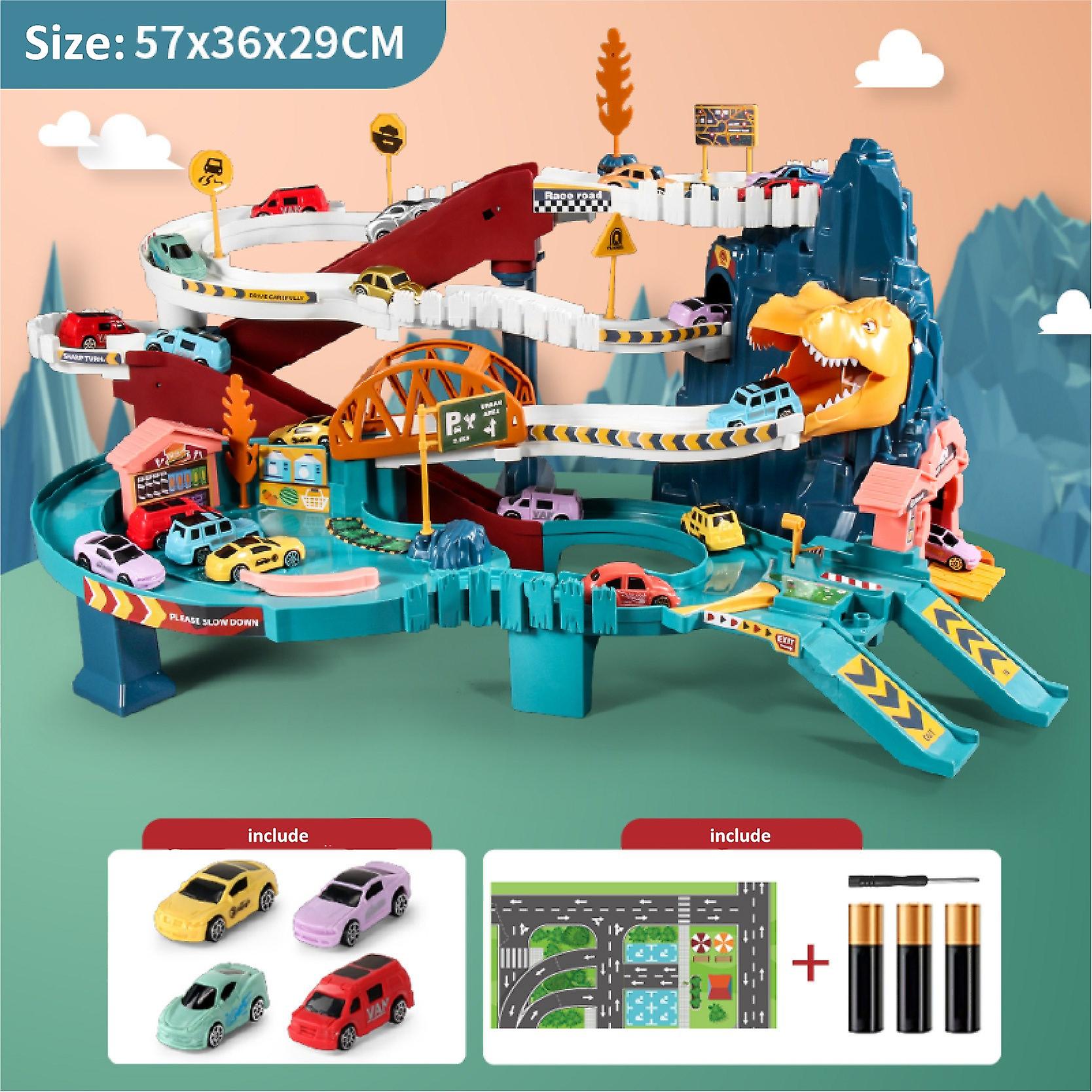 Rail Car Dinosaur Four-layer Winding Road Toy