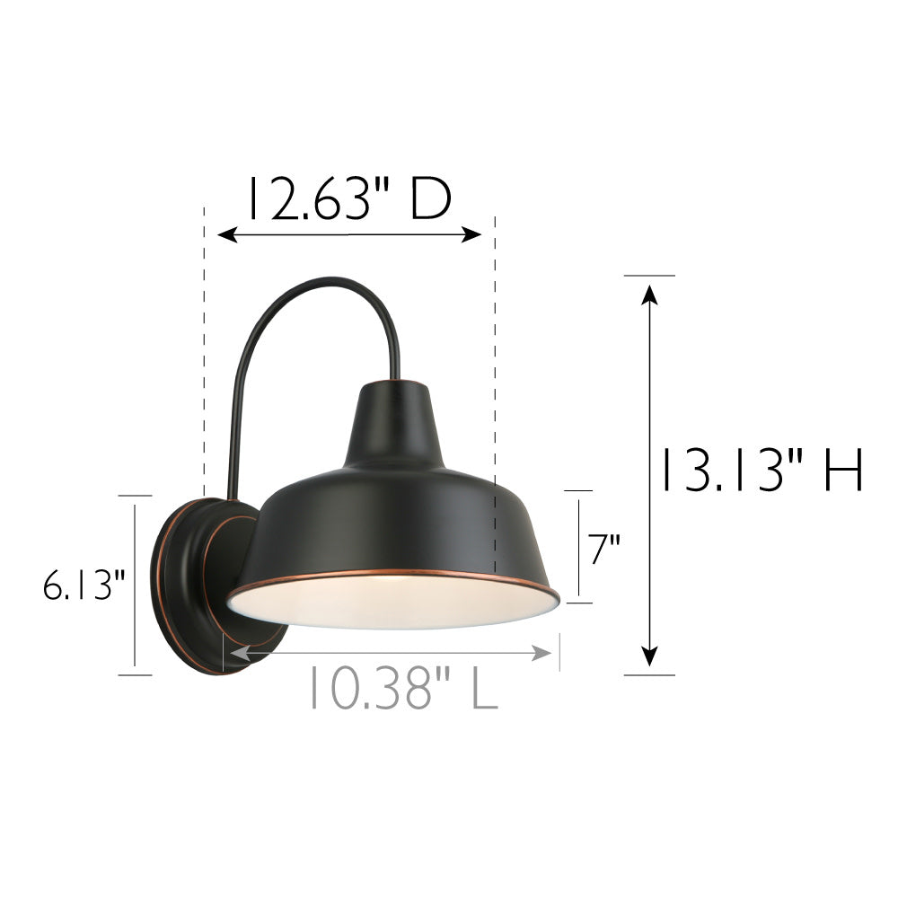 Design House Mason Indoor/Outdoor Wall Light in Oil Rubbed Bronze, 10-Inch