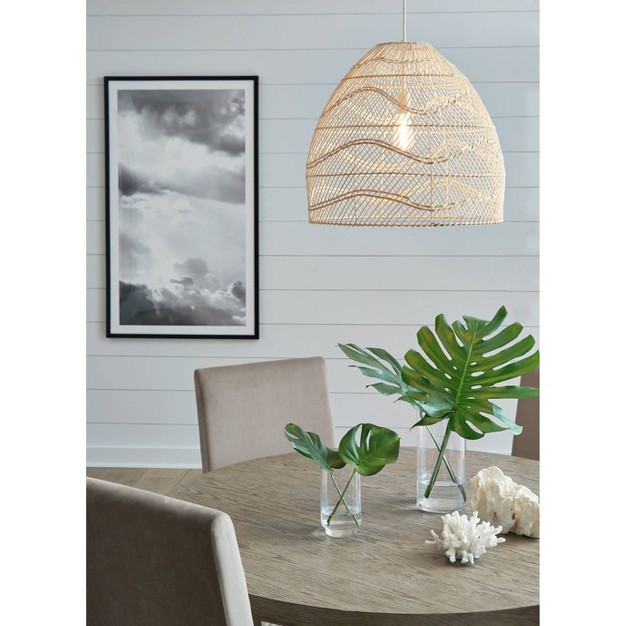 Coenbell Rattan Pendant Beige Signature Design By Ashley