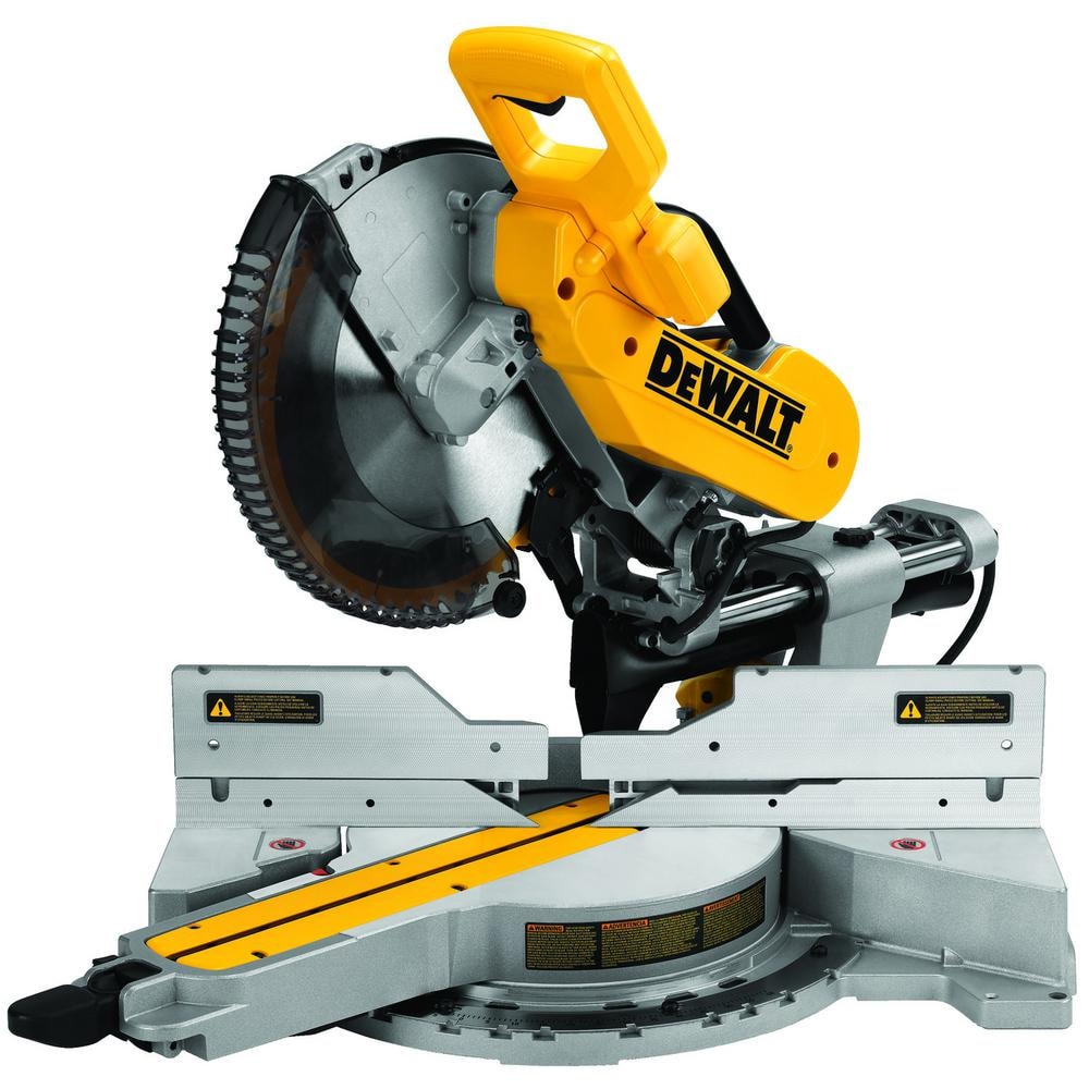 DEWALT 15 Amp Corded 12 in. Double Bevel Sliding Compound Miter Saw and 32-1/2 in. x 60 in. Rolling Miter Saw Stand DWS779WDWX726