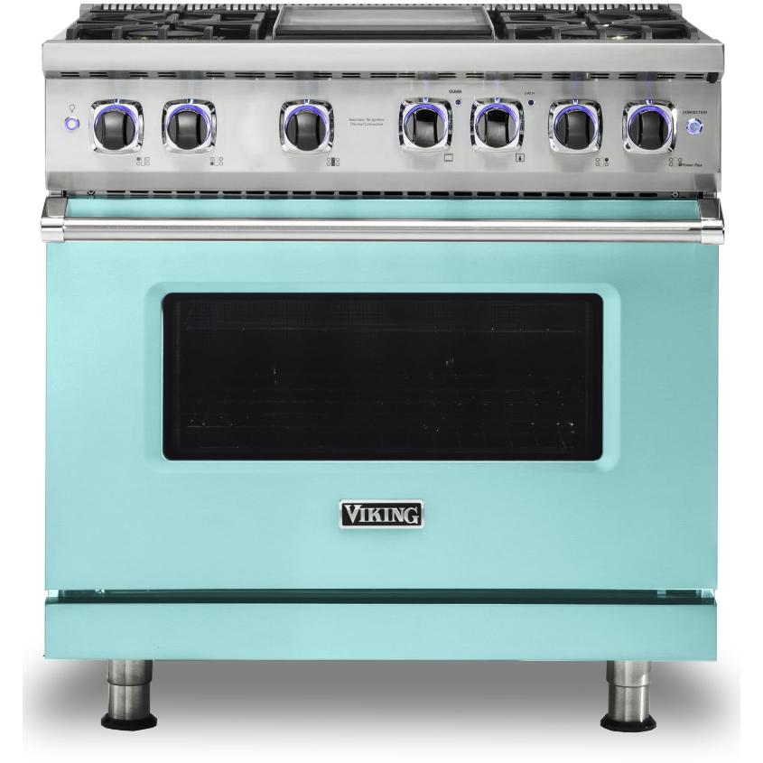 Viking 36-inch Freestanding Dual-Fuel Range with Elevation Burners CVDR7362-4GBWLP