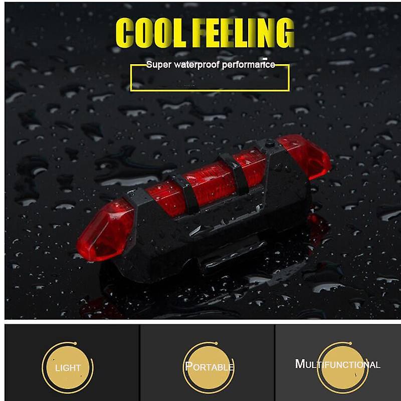 Cycling Tail Light Usb Rechargeable Rear Warning Lights Safety Flashing Taillight For Bike Bicycle Motorcycle