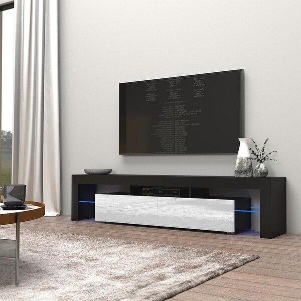 Milano 200 Modern 79-inch TV Stand with 16 Color LEDs