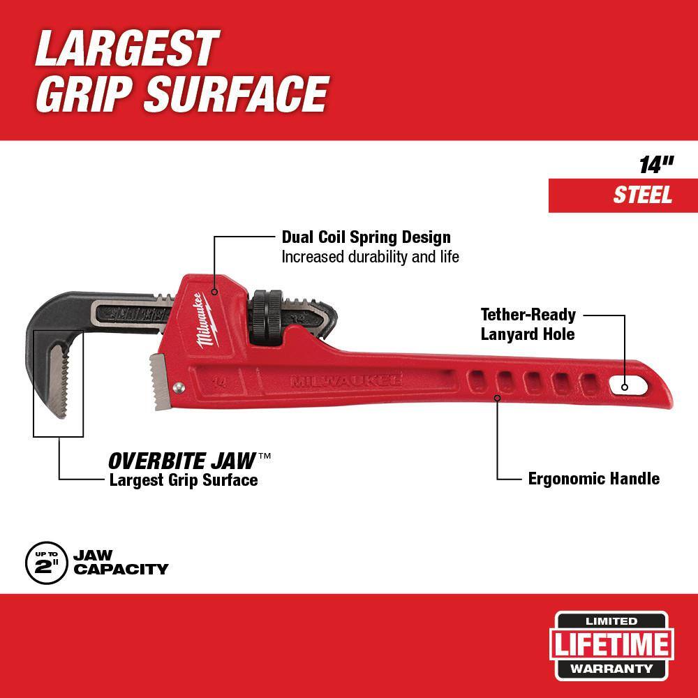 MW 14 in. Steel Pipe Wrench 48-22-7114