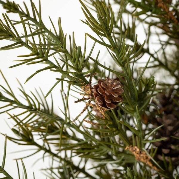 Sullivans Artificial Christmas Potted Cedar Pinecone Tree