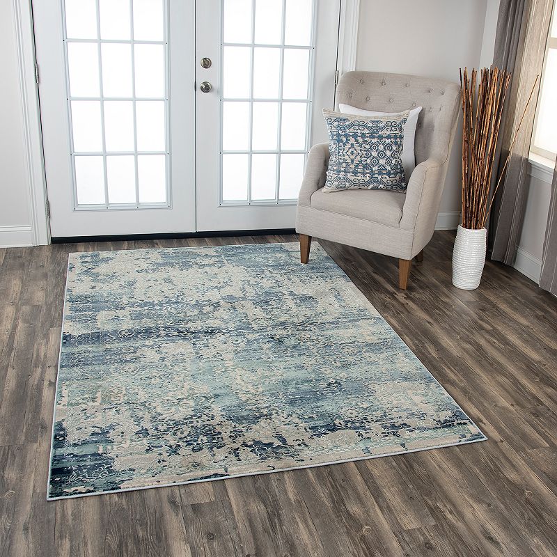 Rizzy Home Chelsea Distressed Floral Print Rug