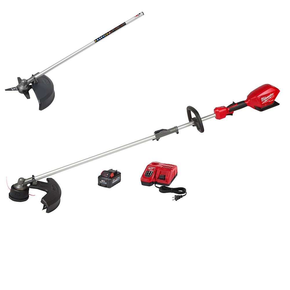 Milwaukee M18 FUEL QUIK-LOK String Trimmer Kit & Brush Cutter Attachment Bundle