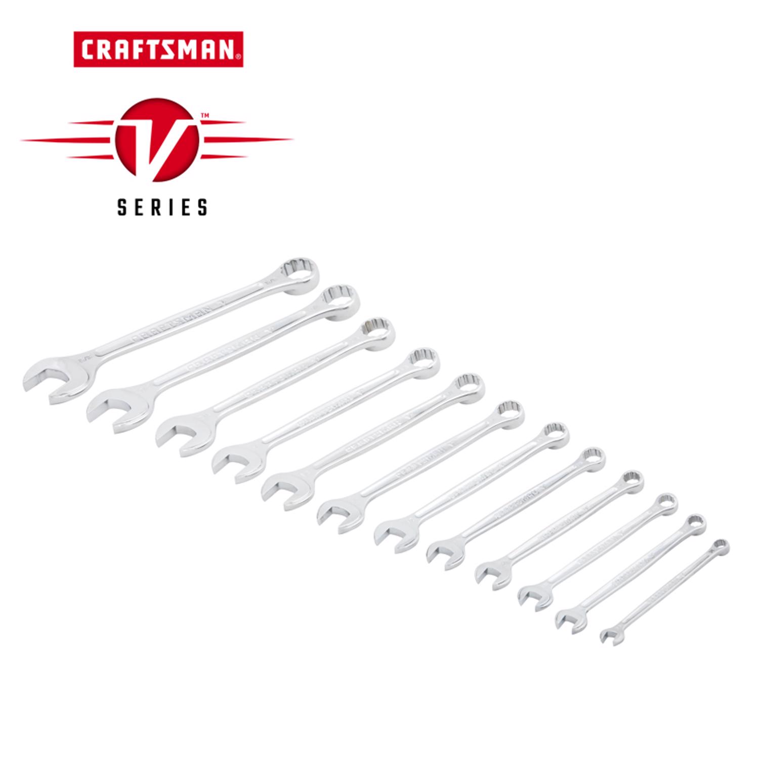 Craftsman V-Series SAE I-Beam Combination Wrench Set 12 pc