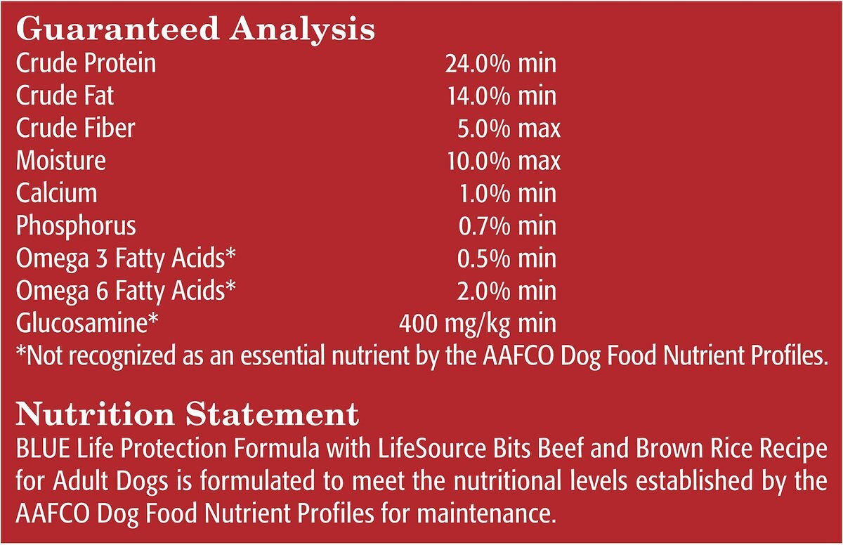 Blue Buffalo Life Protection Formula Adult Beef and Brown Rice Recipe Dry Dog Food