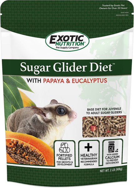 Exotic Nutrition Papaya and Eucalyptus Sugar Glider Food， 2-lb bag