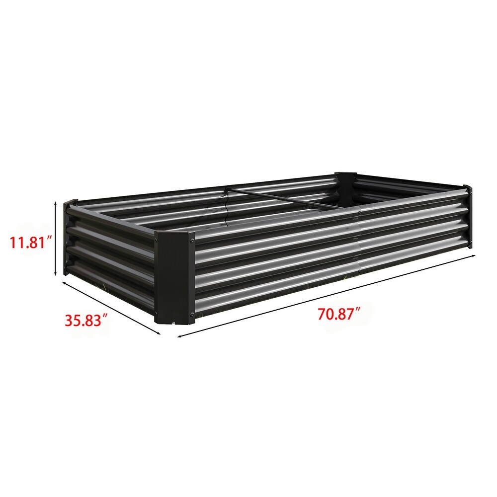 Metal Raised Rectangle Planter Beds for Plants  Metal Oval Raised Garden Bed Planter