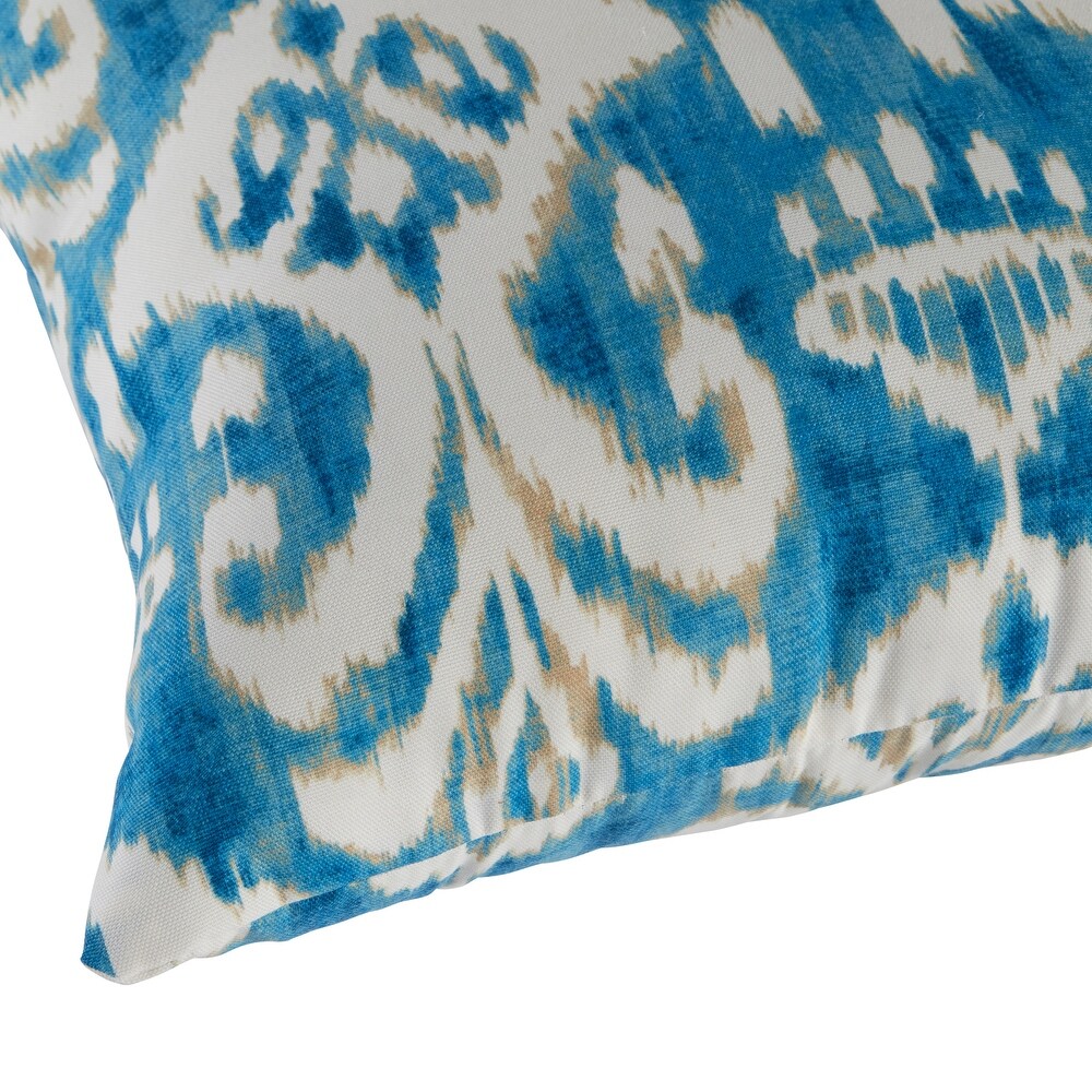 Elizabeth Ikat 17 inch Outdoor Accent Pillow  (Set of 2) by Havenside Home   17w x 17l