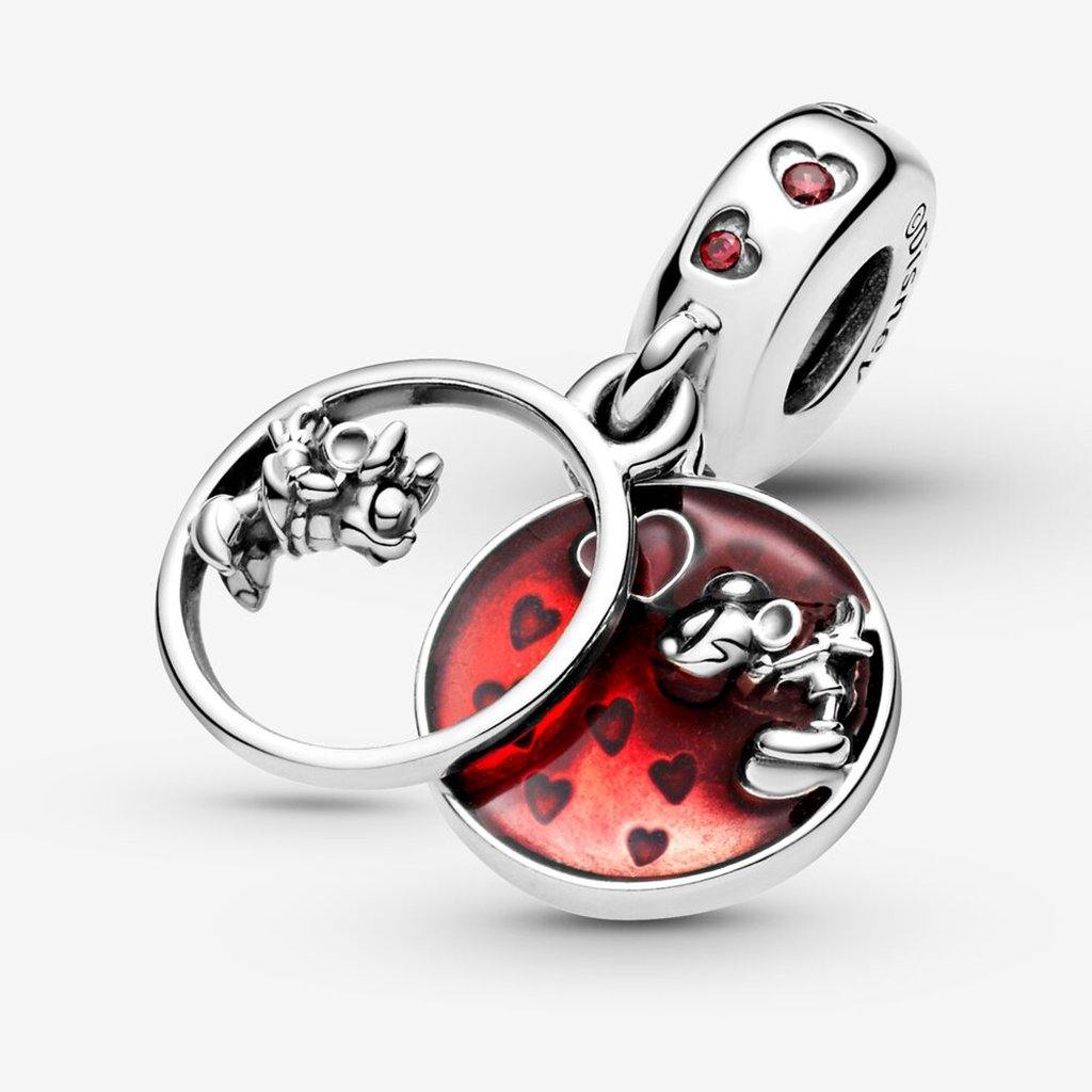 PANDORA  Disney Mickey Mouse & Minnie Mouse Love and Kisses Dangle Charm