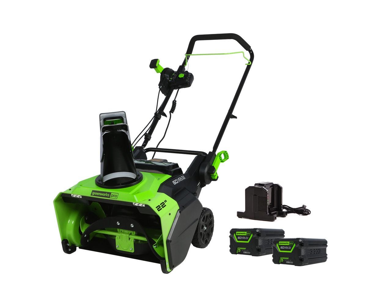 60V 22'' Snow Blower， Batteries，  Chargers | Greenworks Tools