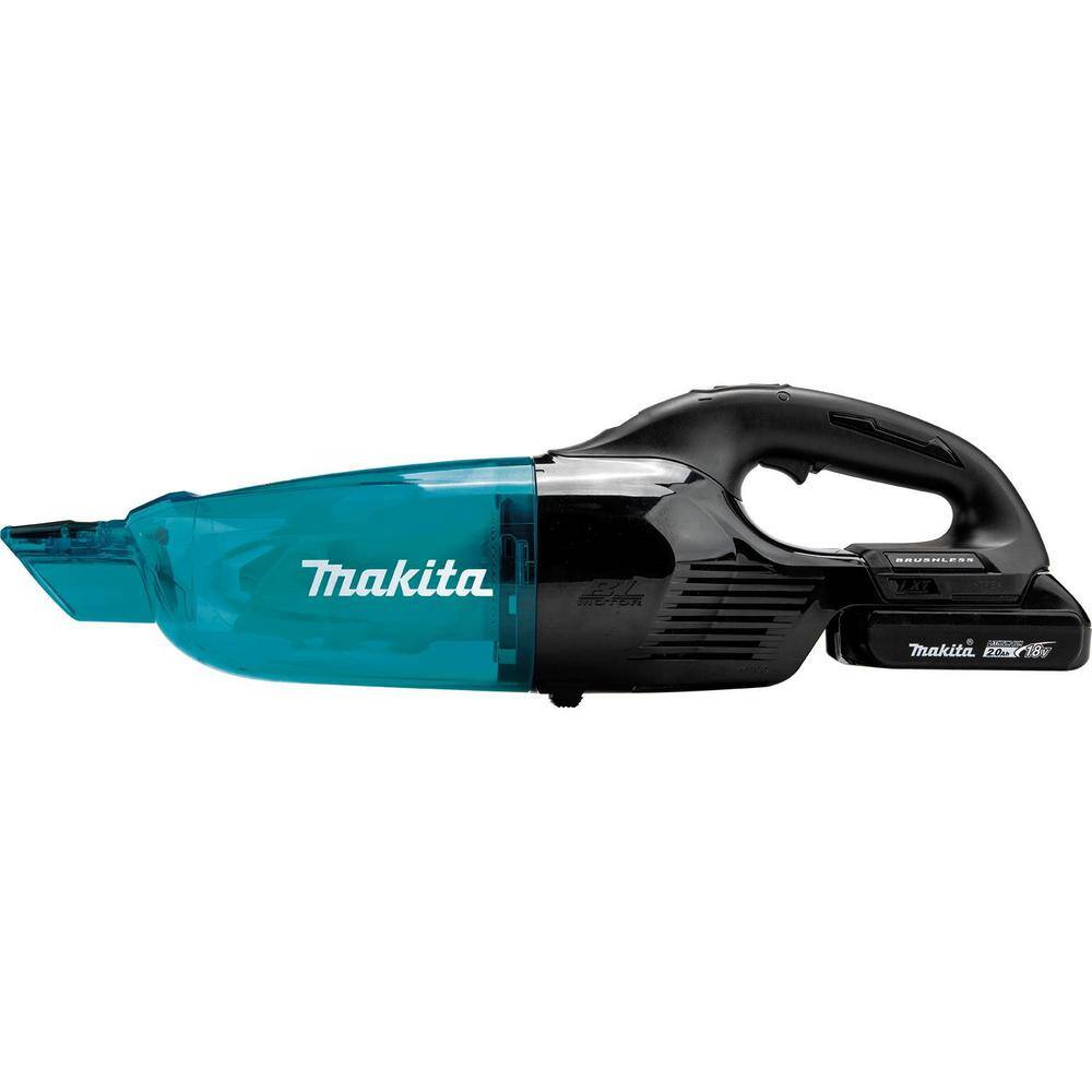 Makita 18-Volt LXT Lithium-Ion Compact Brushless Cordless Vacuum Kit 2.0 Ah XLC03R1BX4