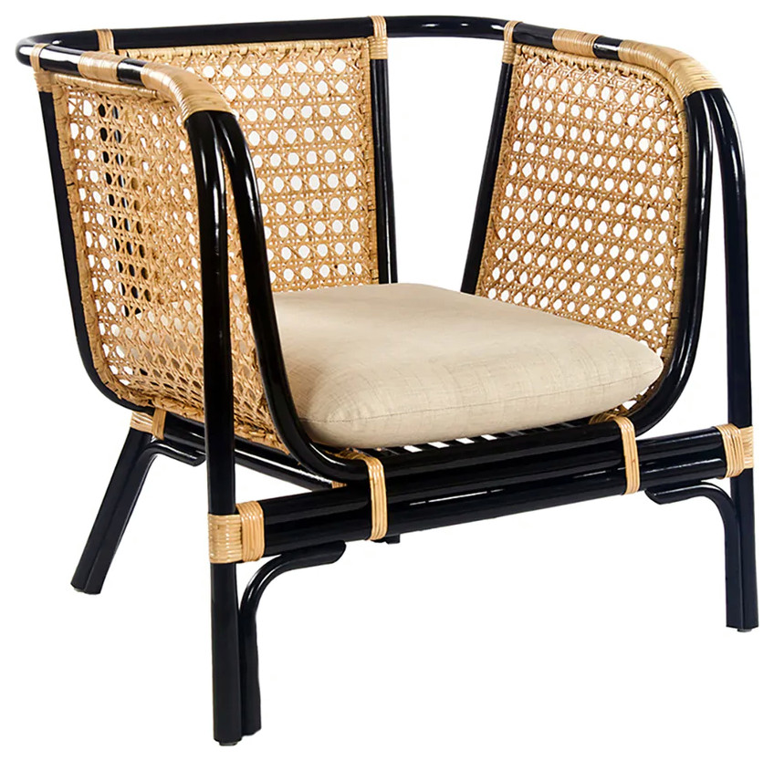 Matthew Izzo Home Quay Rattan Lounge Chair   Tropical   Armchairs And Accent Chairs   by Matthew Izzo  Houzz