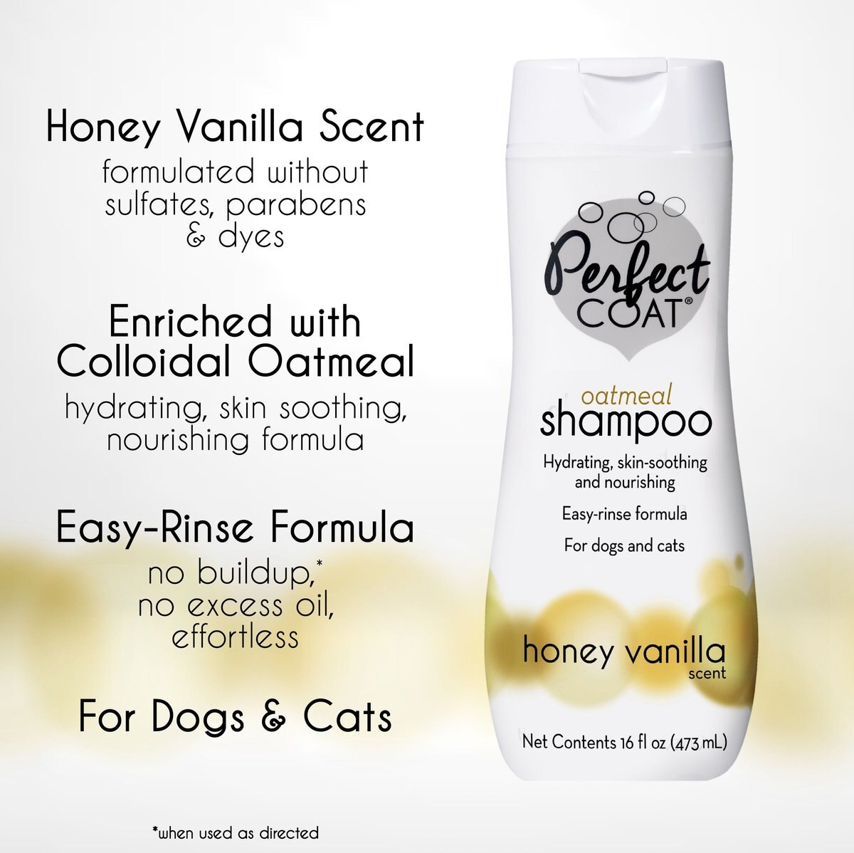 Perfect Coat Natural Oatmeal French Vanilla Dog Shampoo