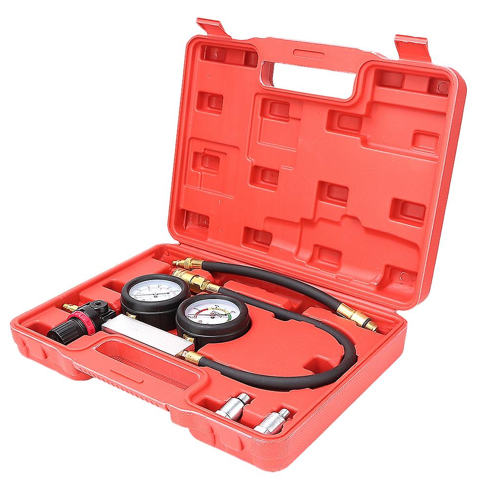 Cylinder Leakage Detector Engine Pressure Tester Leakdown Compression Gauges Tool Kit