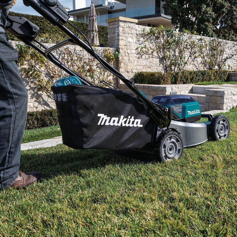 Makita 18 in. 18-Volt X2 (36-Volt) LXT Lithium-Ion Cordless Walk Behind Self Propelled Lawn Mower Kit with 4 Batteries (5.0 Ah) XML06PT1