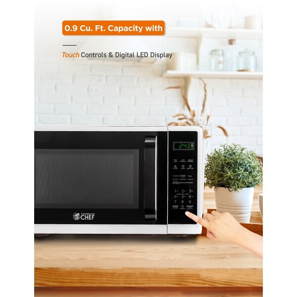 0.9 Cu.Ft Countertop Microwave Oven-White