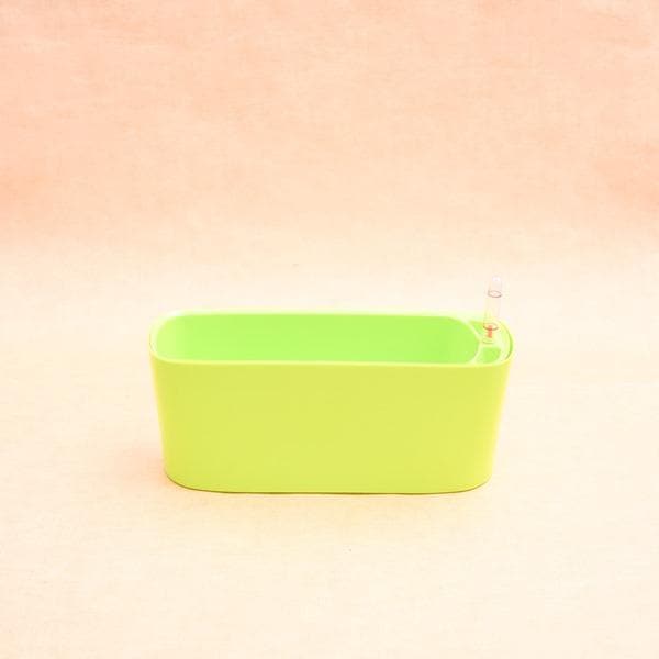 12 inch (30 cm) GW 04 Self Watering Rectangle Plastic Planter (Green)