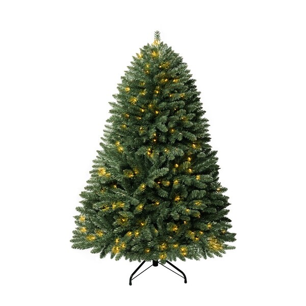 Prague Artificial Christmas Tree with Lights，Pine Fir Prelit Christmas Tree，Christmas Tree with Lights and Tips