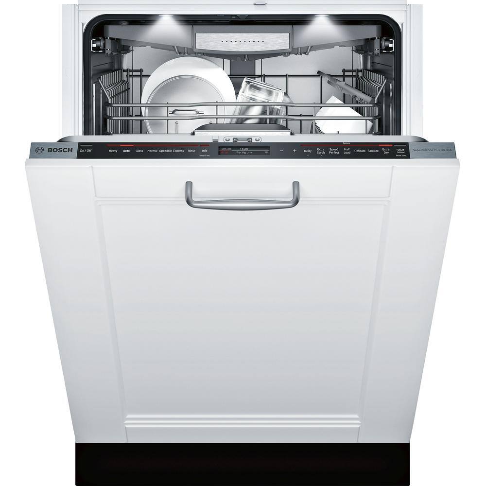 Bosch Benchmark Benchmark Series 24 in. in Custom Panel Top Control Tall Tub Smart Dishwasher with Stainless Steel Tub SHV89PW73N