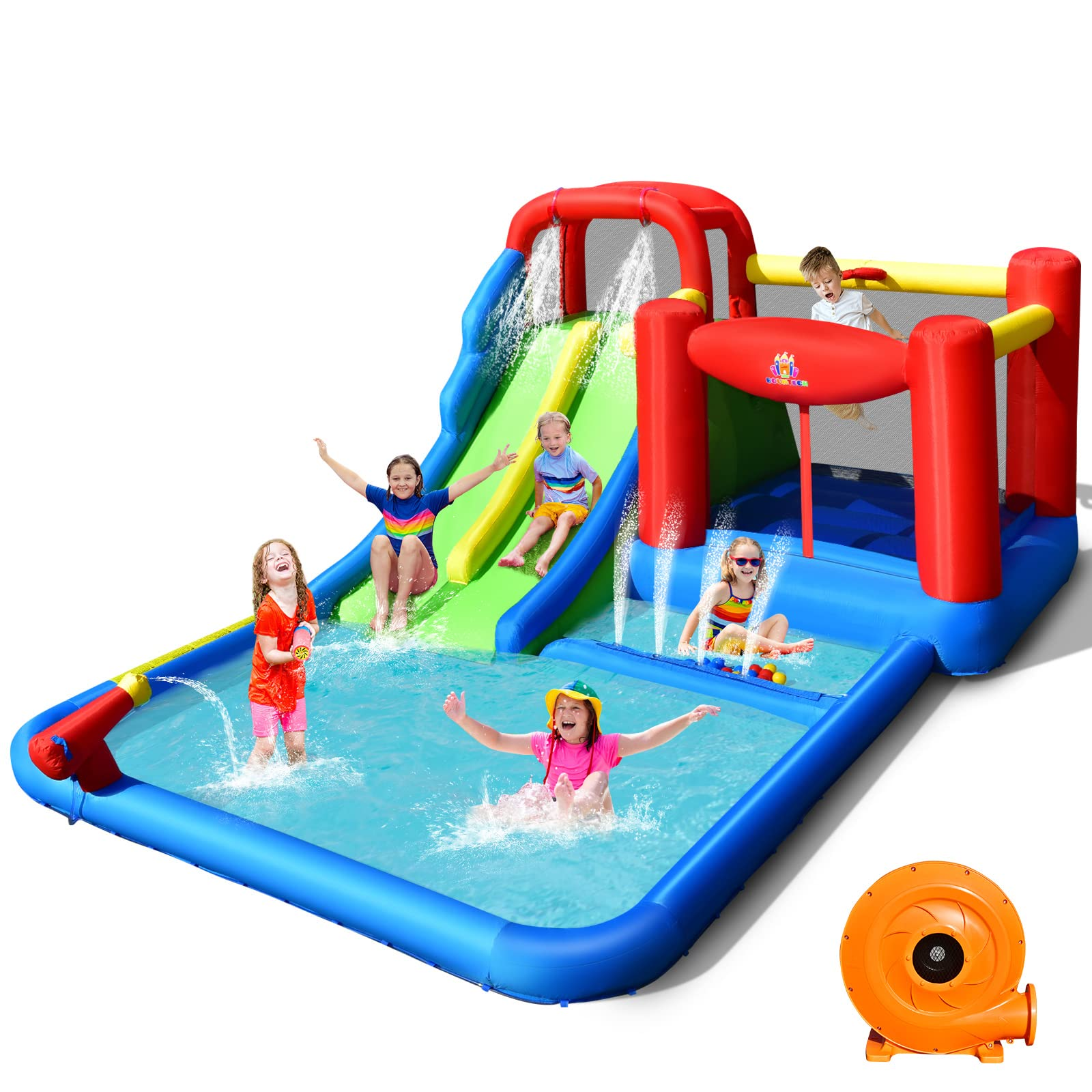 Inflatable Water Slide Park, Kids Giant Water Park Jumping Castle