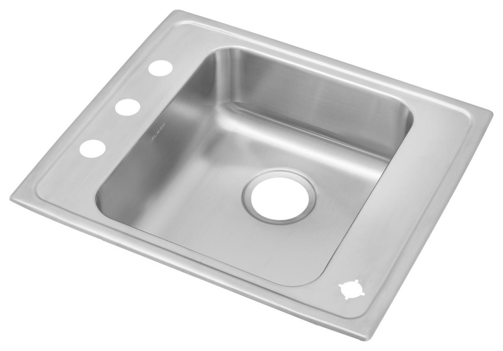 DRKAD252255 Lustertone Classic Stainless Steel 25 quotx 22 quotClassroom ADA Sink   Contemporary   Bar Sinks   by Sink Source  Houzz