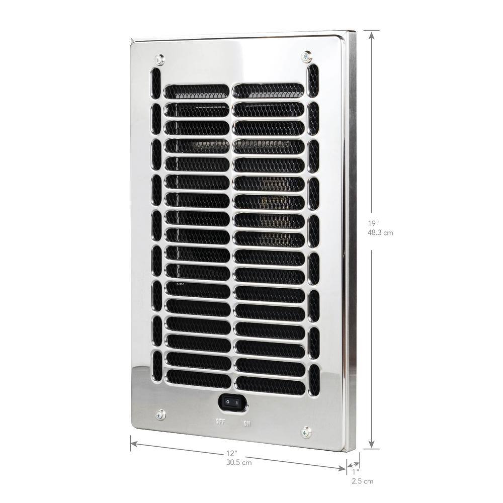 Cadet 120-volt 1000-watt RBF Series In-wall Fan-forced Electric Bathroom Heater in Chrome RBF101