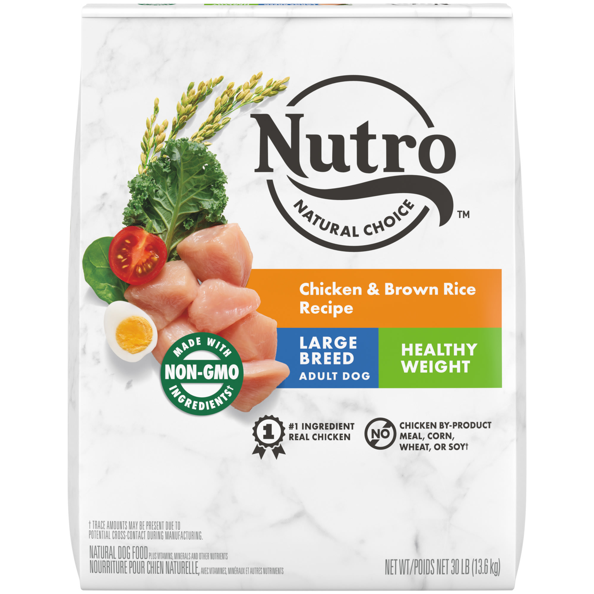 Nutro Natural Choice Chicken  Brown Rice Recipe Healthy Weight Large Breed Adult Dry Dog Food， 30 lbs.