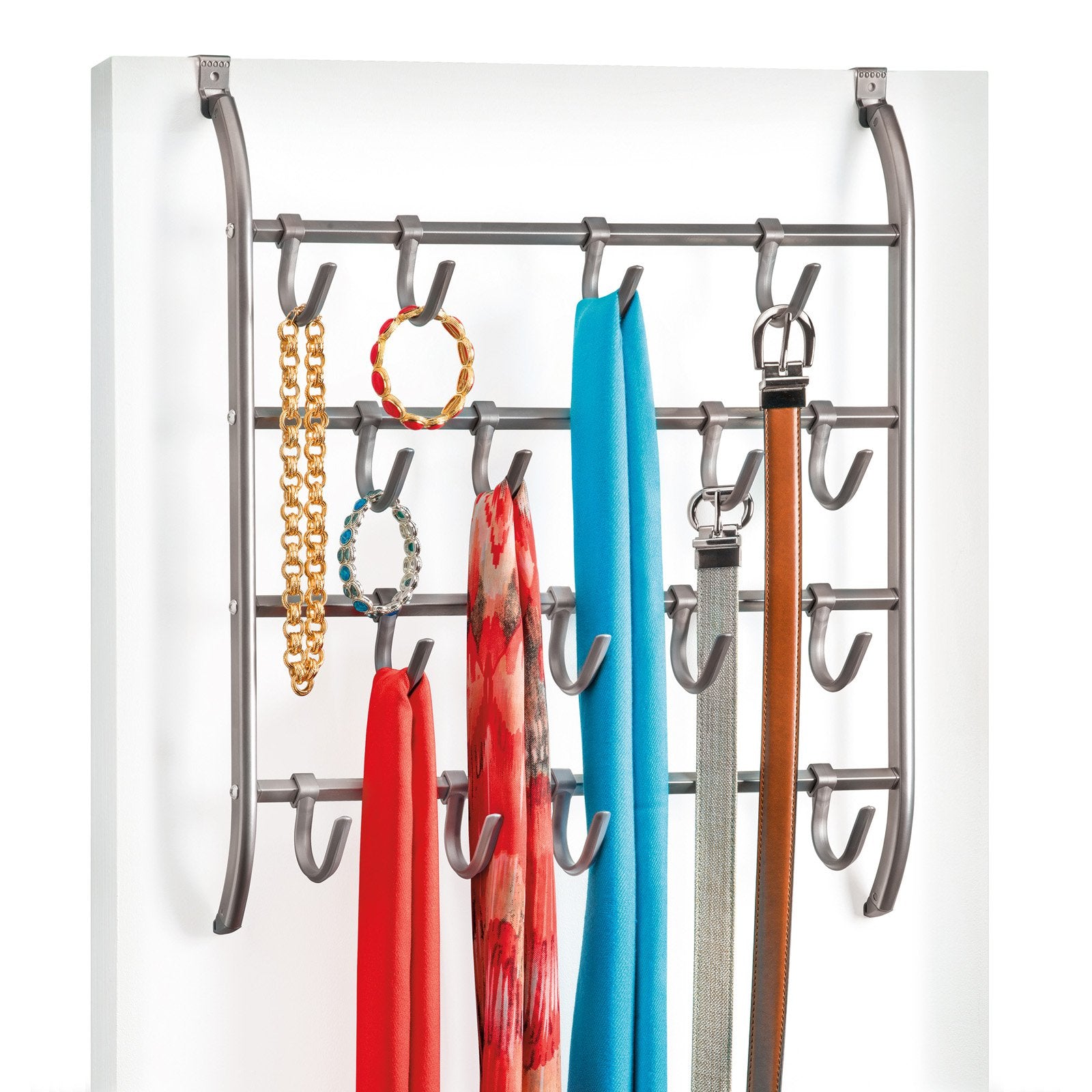 Lynk Over Door or Wall 16 Hook Organizer Rack