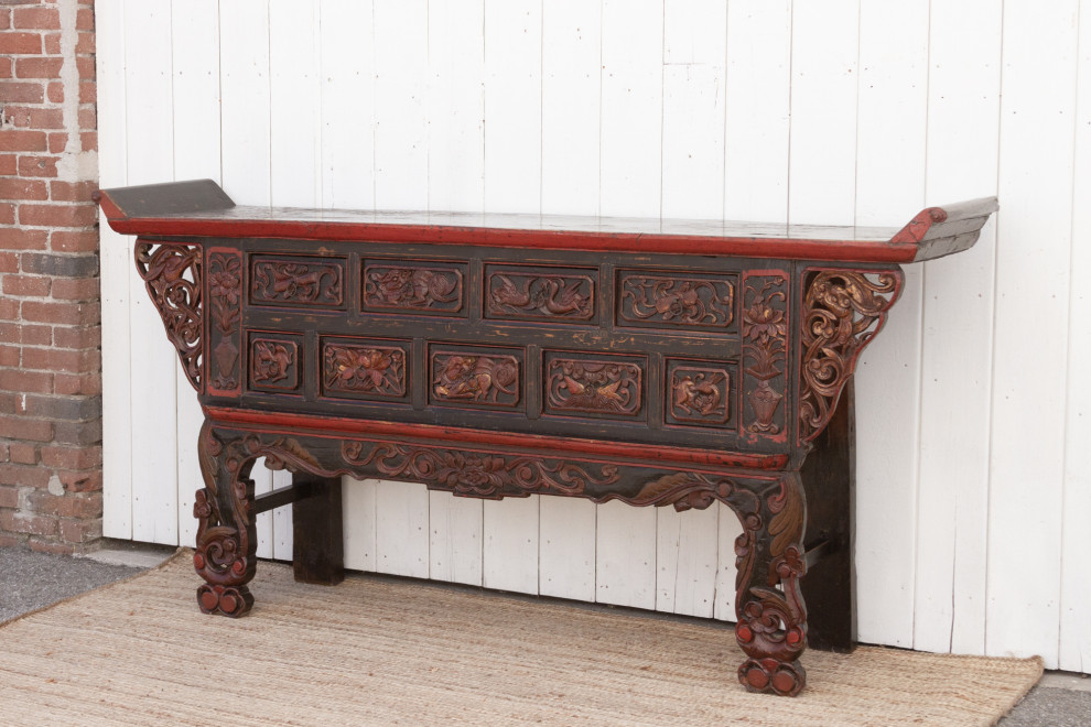 Antique Chinese Black  ampGilt Console   Asian   Console Tables   by De cor  Houzz