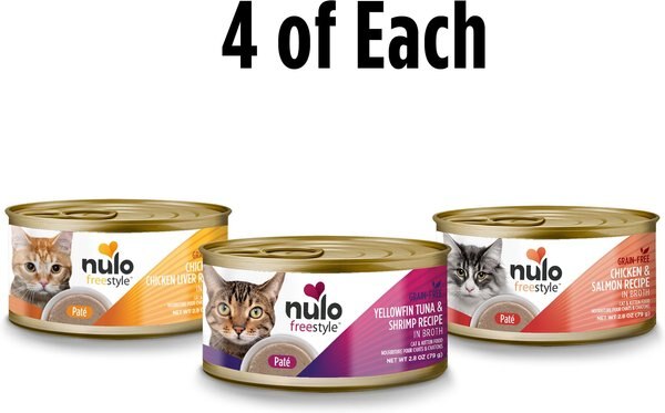 Nulo FreeStyle Cat and Kitten Grain-Free Pate Variety Pack Cat Food