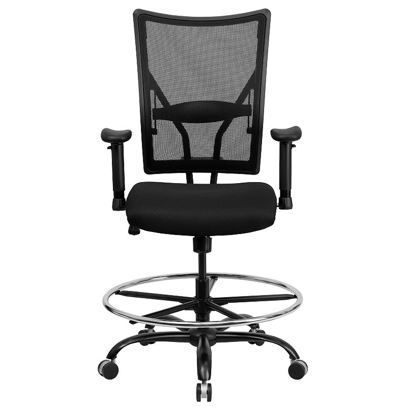 Flash Furniture Big and Tall Black Ergonomic Drafting Desk Chair