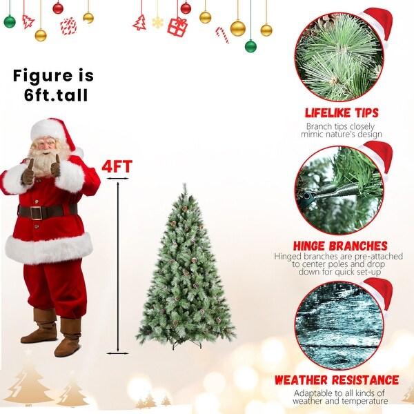 Spray White Christmas Tree with Decorations