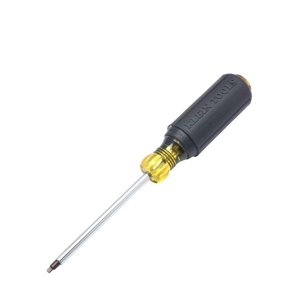 Klein Tools #2 Square- Recess Tip Screwdriver with 4 in. Round Shank- Cushion Grip Handle 662