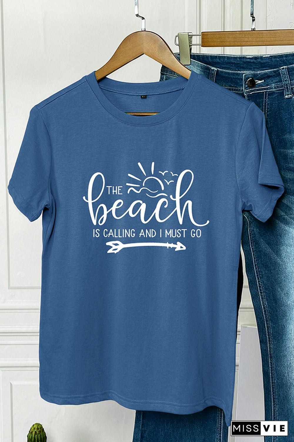 The Beach Is Calling And I Must Go Short Sleeve Graphic Tee Wholesale