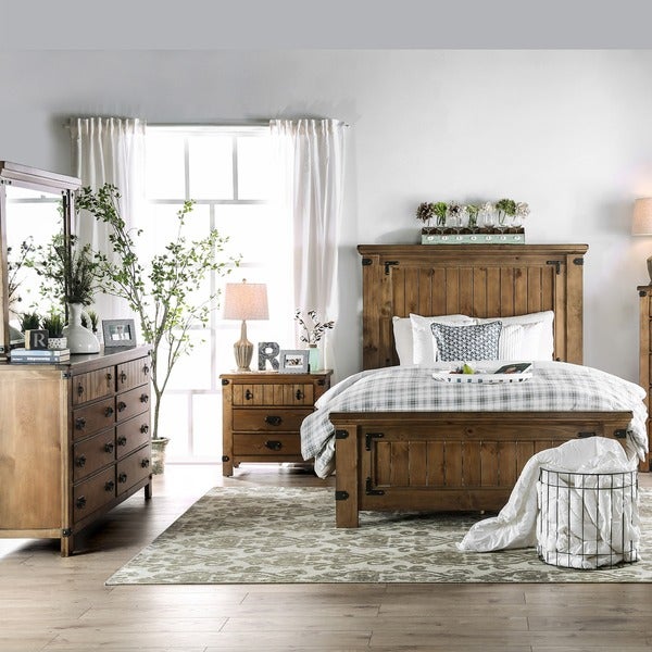 Furniture of America Sierren Country Style 4-piece Bedroom Set - - 21906755