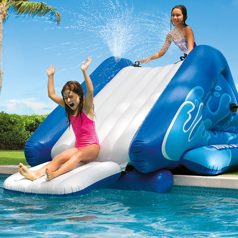 Intex Kool Splash Inflatable Pool Water Slide & Inflatable UFO Chair