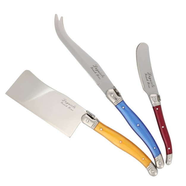 3pc Stainless Steel Laguiole Cheese Knife Set French Home