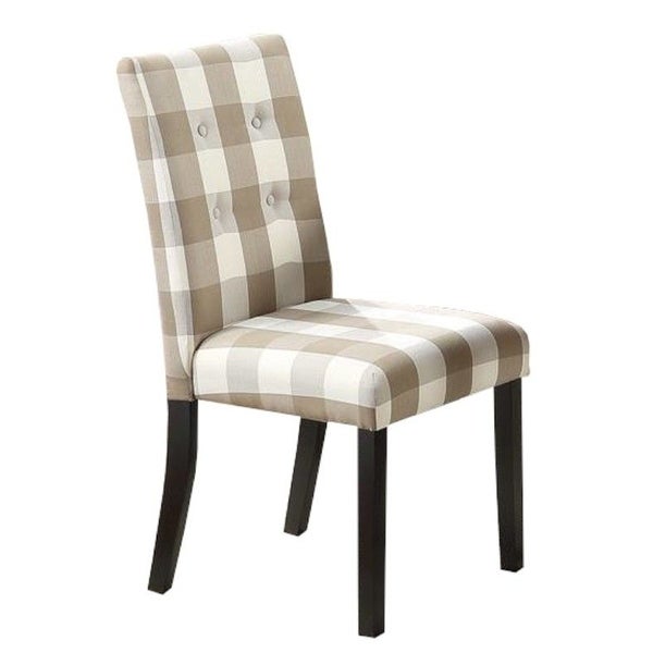 Dining Room Chairs Polyfiber Tufted Set of 2
