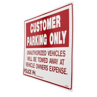 Lynch Sign 24 in. x 18 in. Customer Parking Sign Printed on More Durable Thicker Longer Lasting Styrene Plastic R- 19(OS)