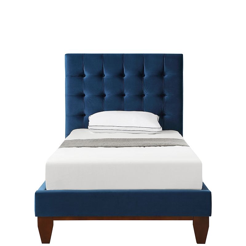 Sabina Platform Full Size Bed Button Tufted