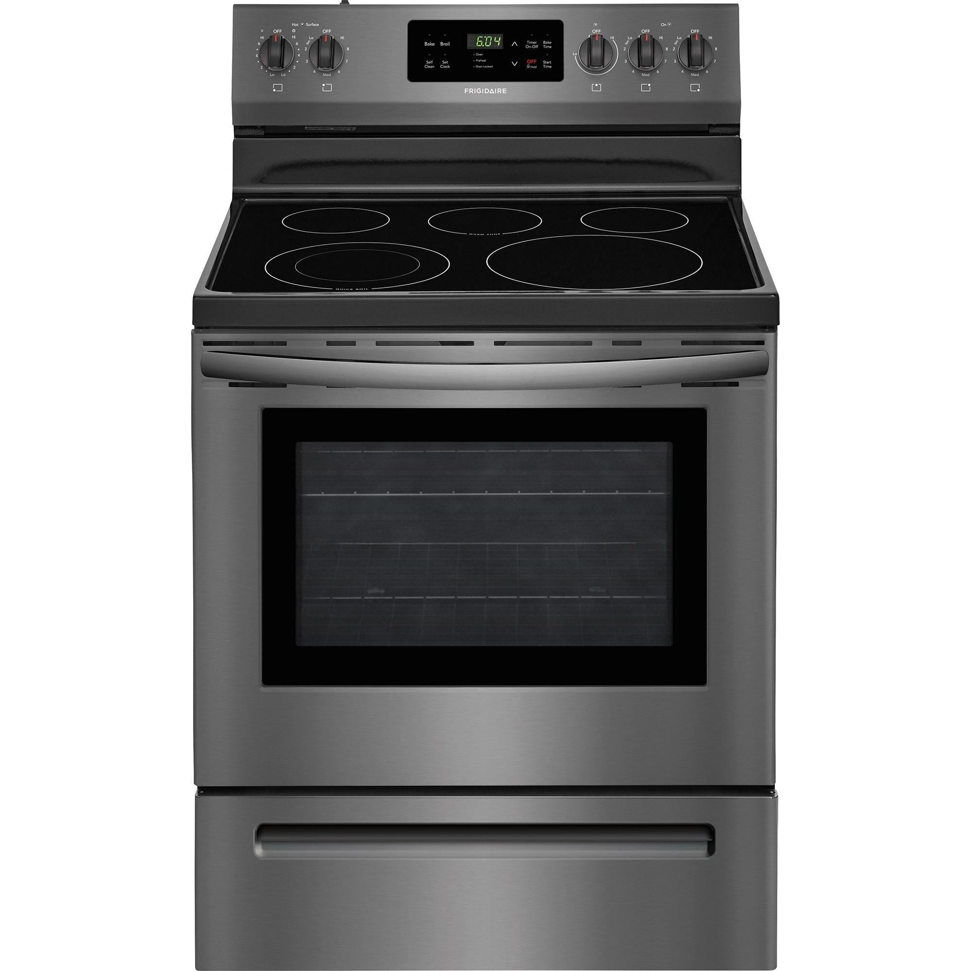 Frigidaire 30-inch Freestanding Electric Range with SpaceWise? Expandable Elements CFEF3054TD