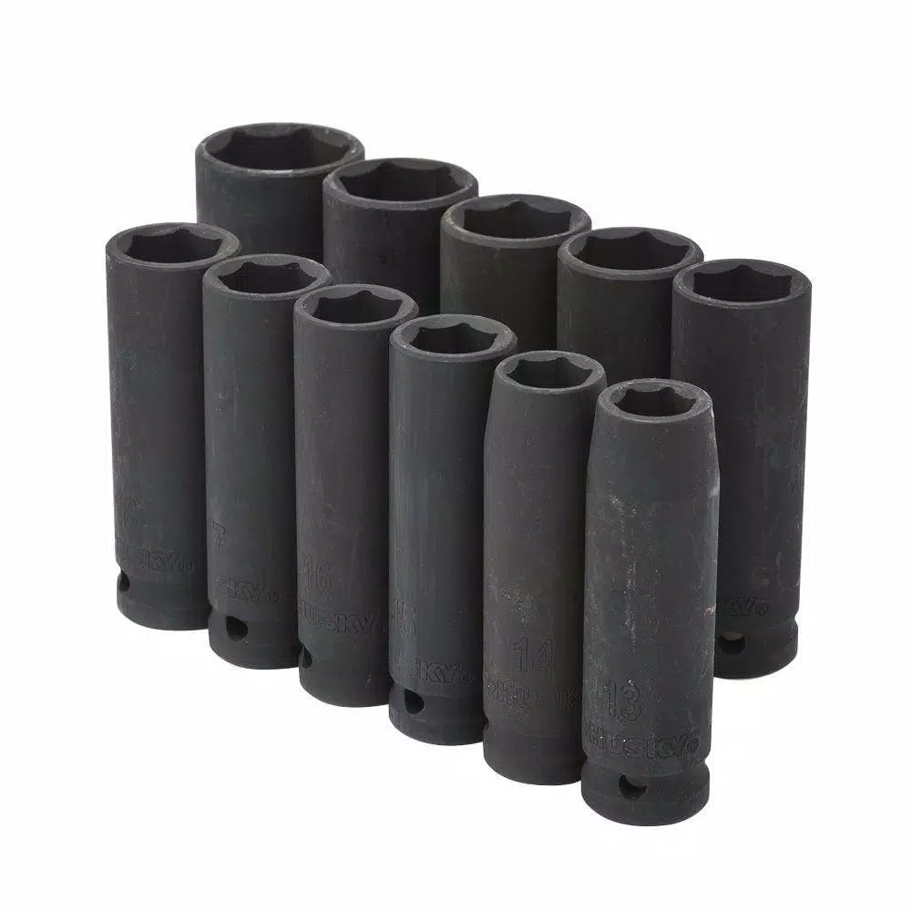 Husky 1/2 in. Drive Deep Metric Impact Socket Set (11-Piece) and#8211; XDC Depot