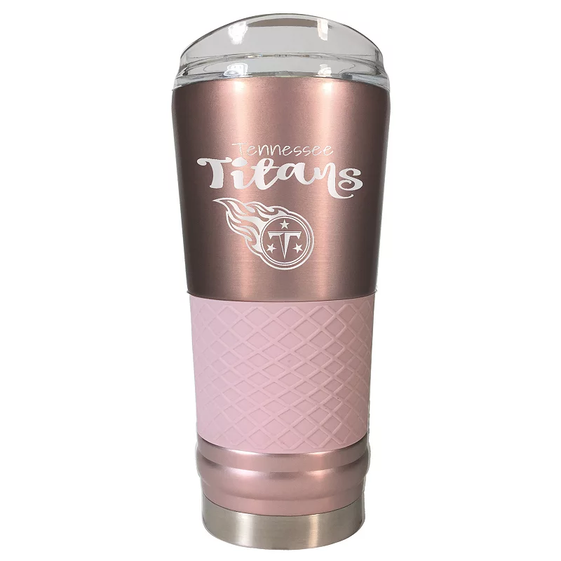 Tennessee Titans 24 oz Rose Gold Finish Vacuum Insulated NFL Draft Tumbler