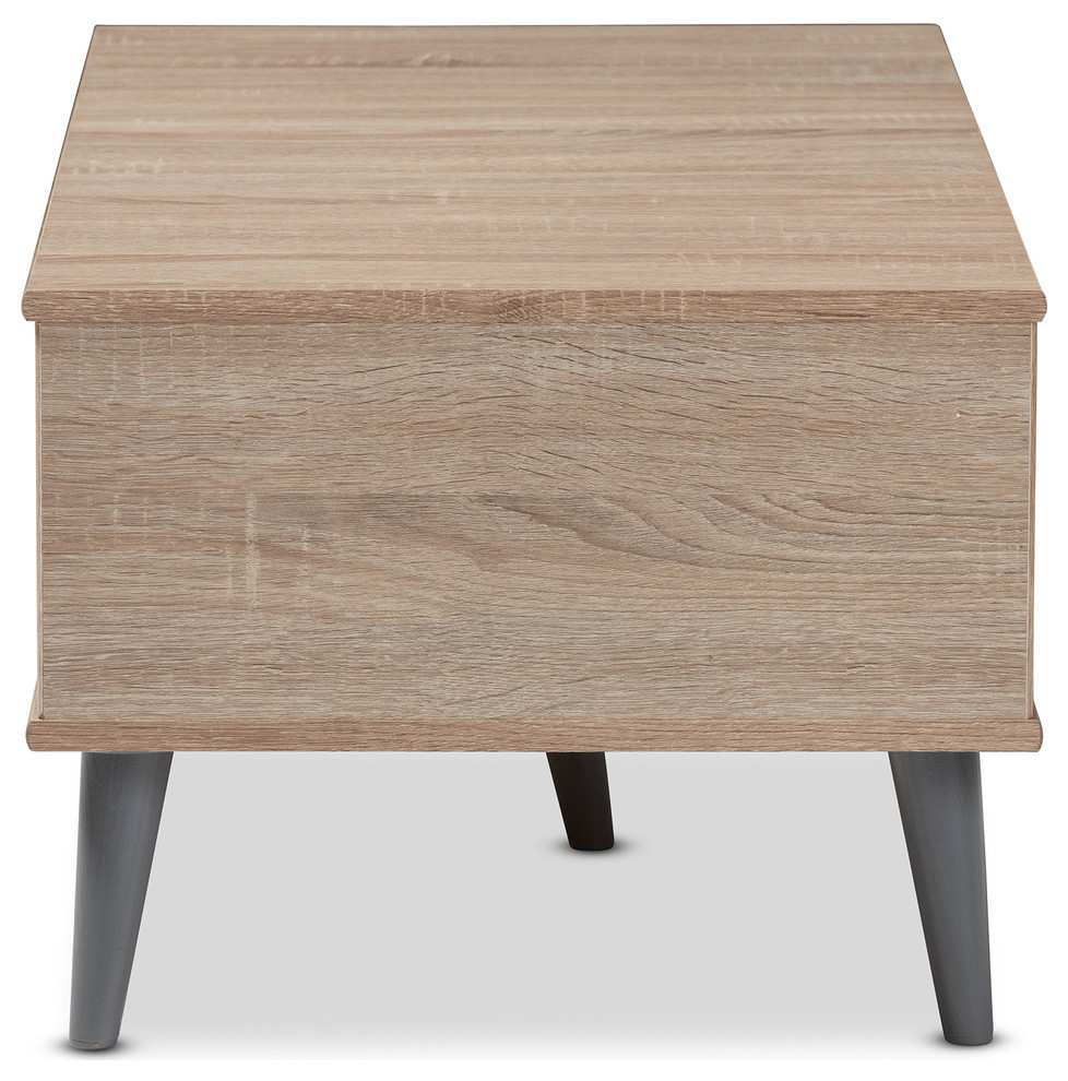 Pierre Mid Century Modern Wood Coffee Table   Midcentury   Coffee Tables   by Baxton Studio  Houzz