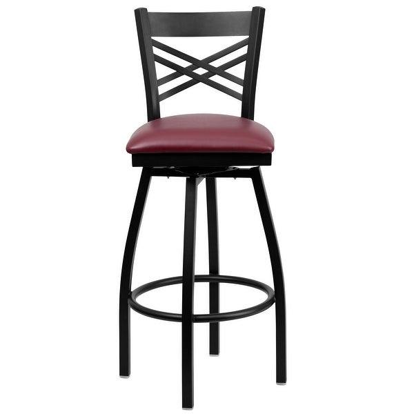 X'' Back Swivel Metal Barstool - 16.5