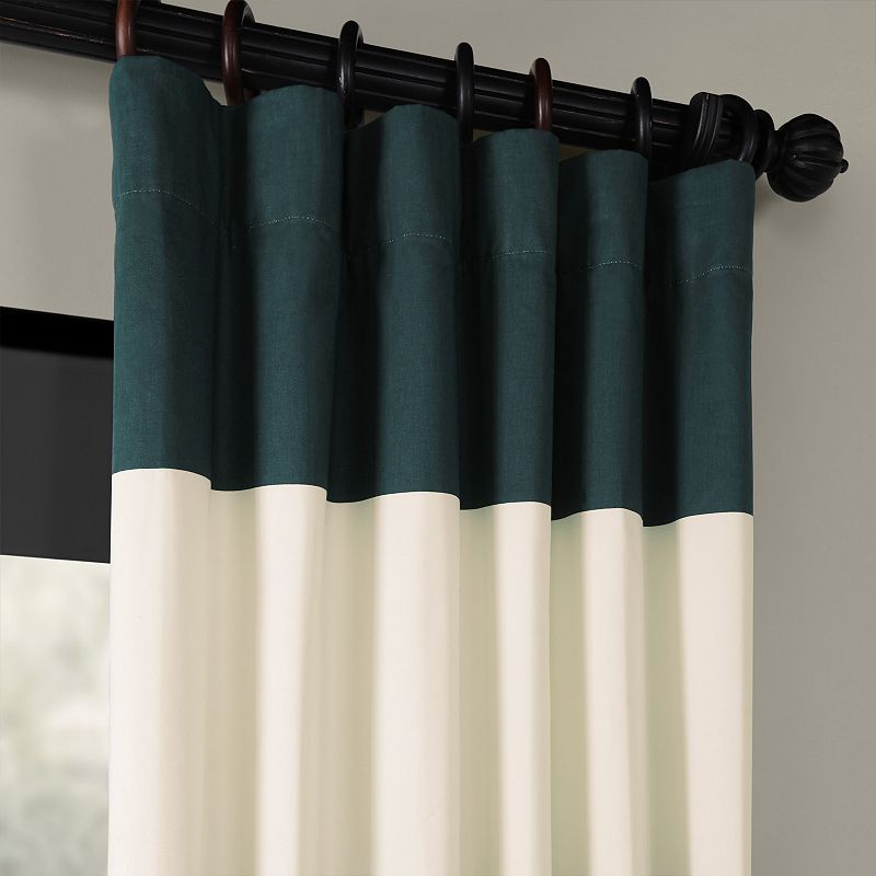 EFF 1-Panel Stripe Cotton Window Curtain